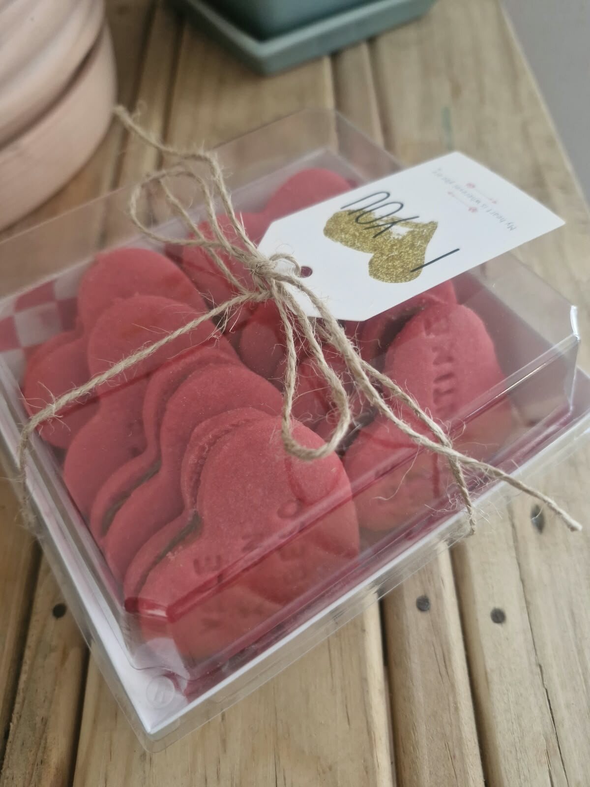 Caja de galletas de corazón